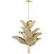 Banana Leaf 12 Light 44.25 inch French Gold with Natural Seagrass Chandelier Ceiling Light