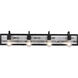 Abbey Rose 4 Light 34 inch Black and Galvanized Bath Vanity Light Wall Light