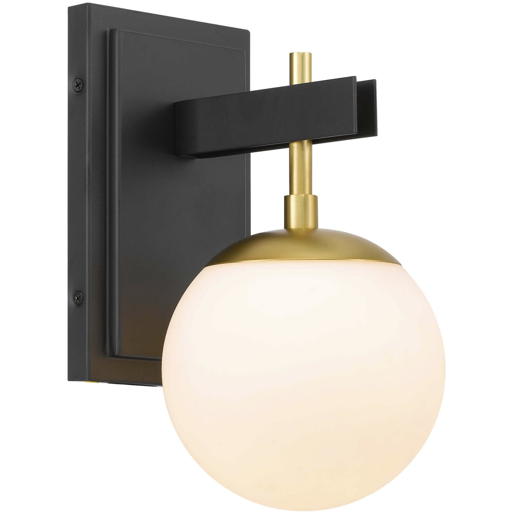 Allie 1 Light 6 inch Black/Satin Brass Bath Vanity Light Wall Light