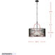 Park Row 6 Light 24 inch Matte Black and French Gold Pendant Ceiling Light, Smithsonian Collaboration