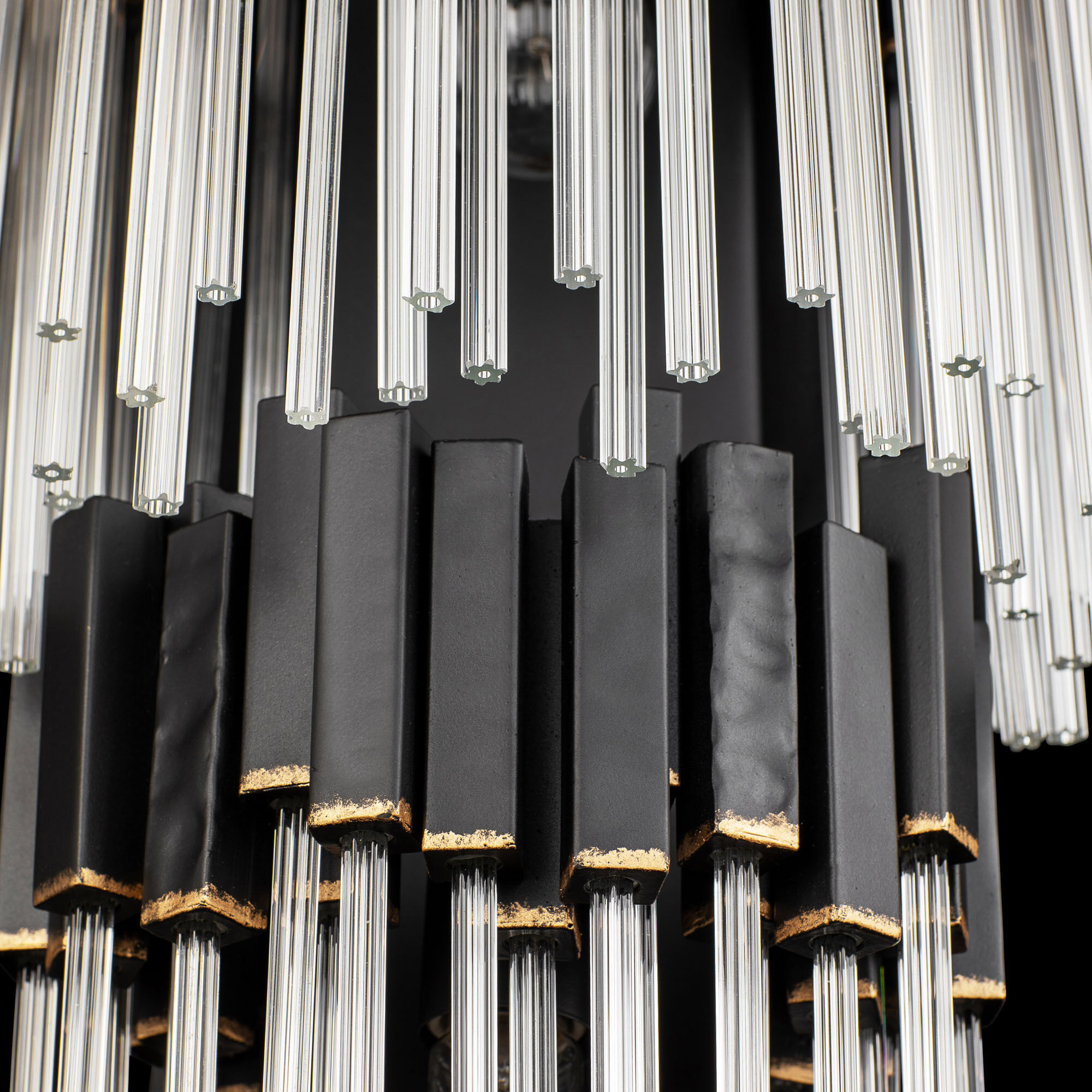 Matrix 2 Light 12.5 inch Matte Black and French Gold Wall Sconce Wall Light in Matte Black/French Gold