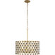 Windsor 6 Light 25 inch French Gold and Matte Black Pendant Ceiling Light