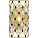 Windsor Sconce Wall Light in French Gold and Matte Black