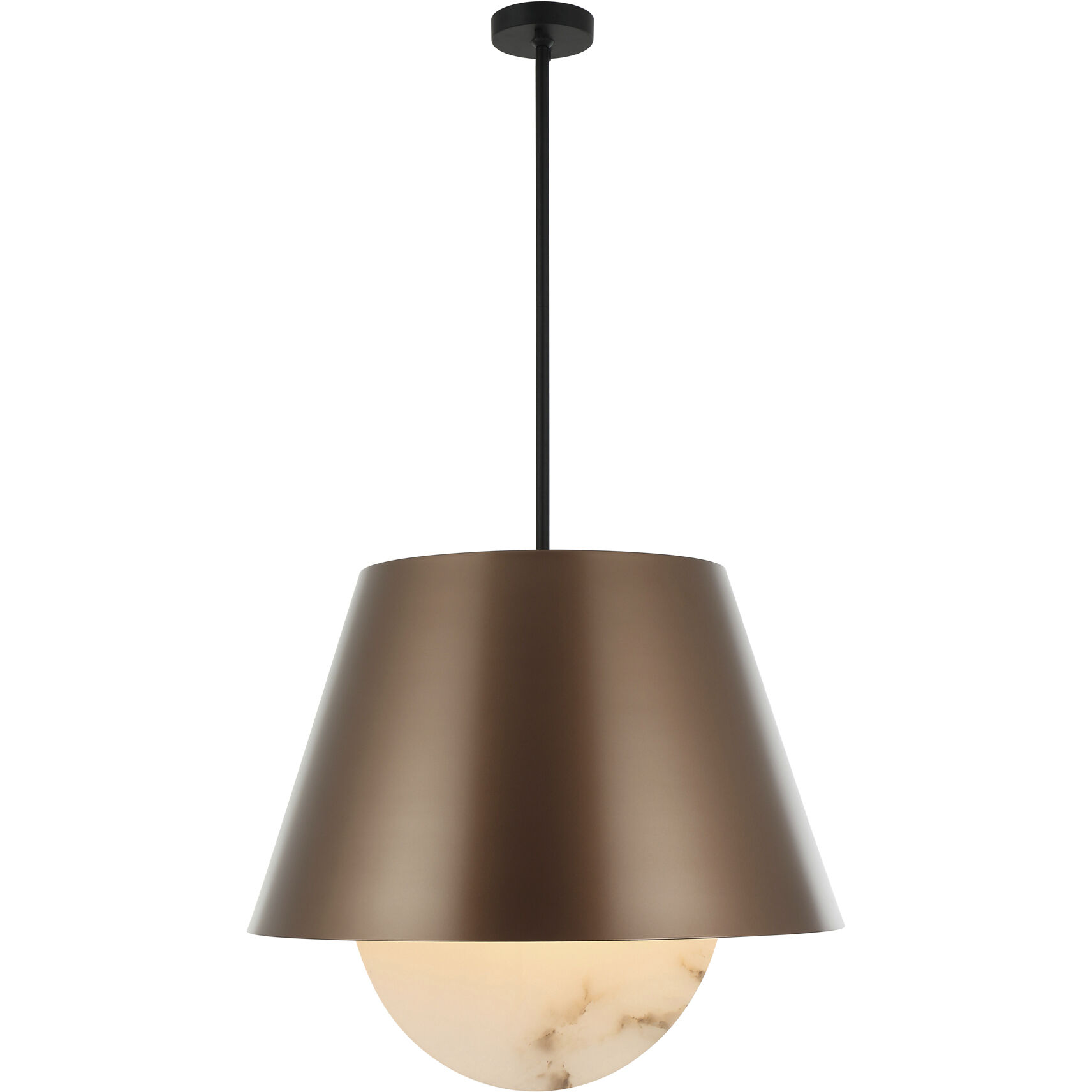 Rock On 6 Light 26 inch Brontourage and Matte Black Pendant Ceiling Light