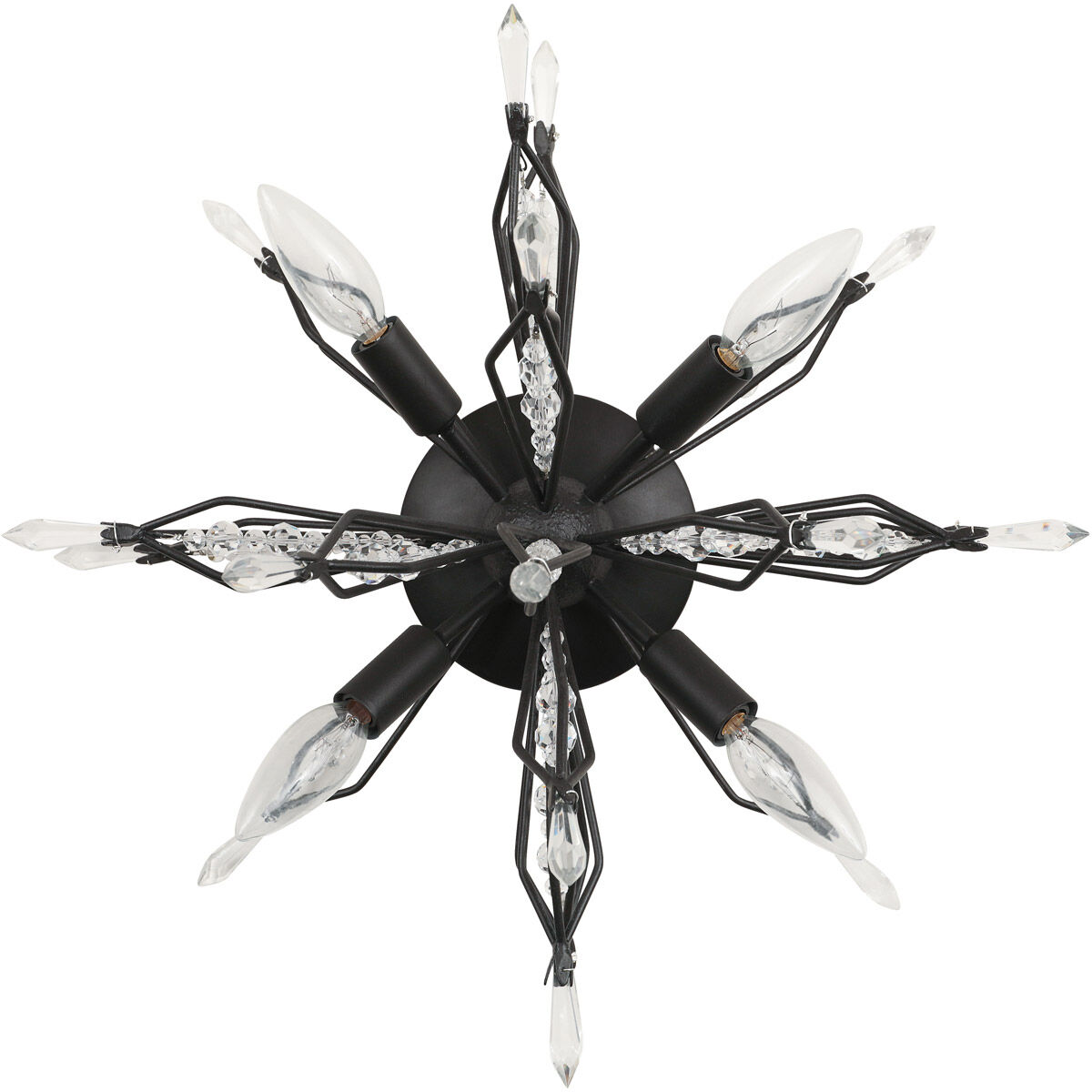 Orbital 4 Light 18.3 inch Carbon Semi-Flush Ceiling Light