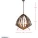 Construct 8 Light 28 inch Dark Bronze and French Gold Pendant Ceiling Light