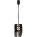Estela 5 Light 36 inch Matte Black and French Gold Linear Pendant Ceiling Light, Smithsonian Collaboration