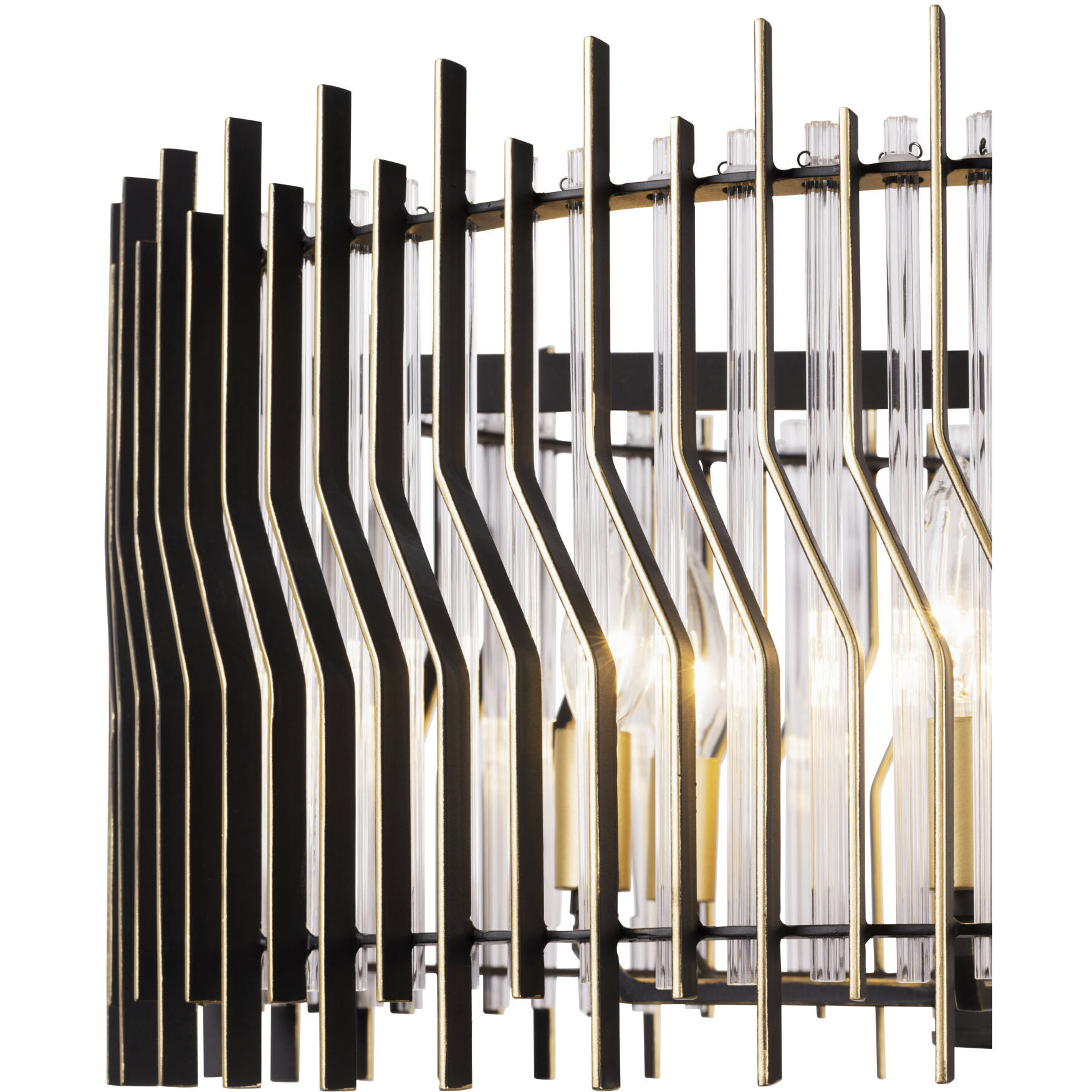 Park Row 6 Light 24 inch Matte Black and French Gold Pendant Ceiling Light, Smithsonian Collaboration