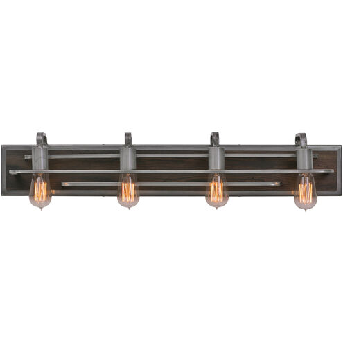 Lofty 4 Light 34 inch Steel Vanity Light Wall Light
