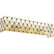 Windsor 4 Light 31 inch French Gold and Matte Black Bath Vanity Wall Light