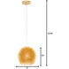 Urchin 1 Light 9 inch Gold Mini Pendant Ceiling Light