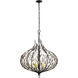 Bask 6 Light 26.5 inch Matte Black and French Gold Pendant Ceiling Light