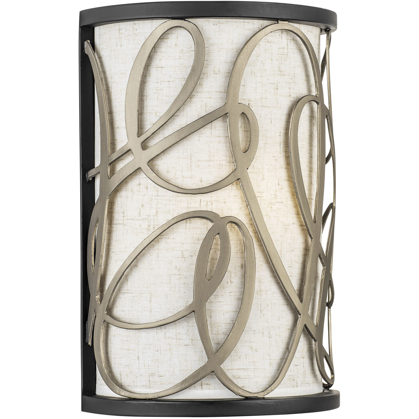 Scribble 1 Light 8 inch Matte Black with Artifact Wall Sconce Wall Light, Smithsonian Collaboration