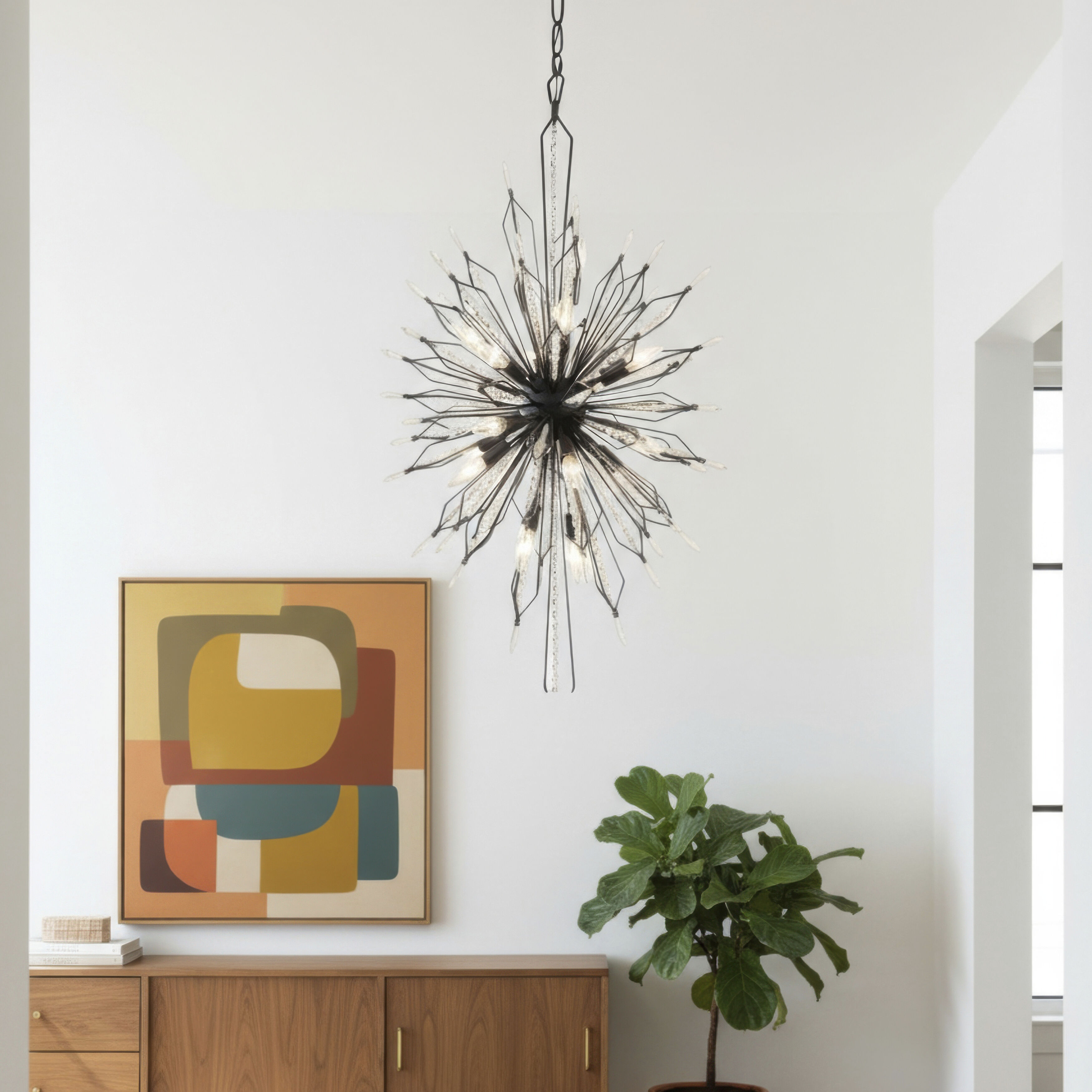 Orbital 20 Light 24 inch Carbon Pendant Ceiling Light