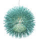 Urchin 1 Light 9 inch Aqua Velvet Mini Pendant Ceiling Light