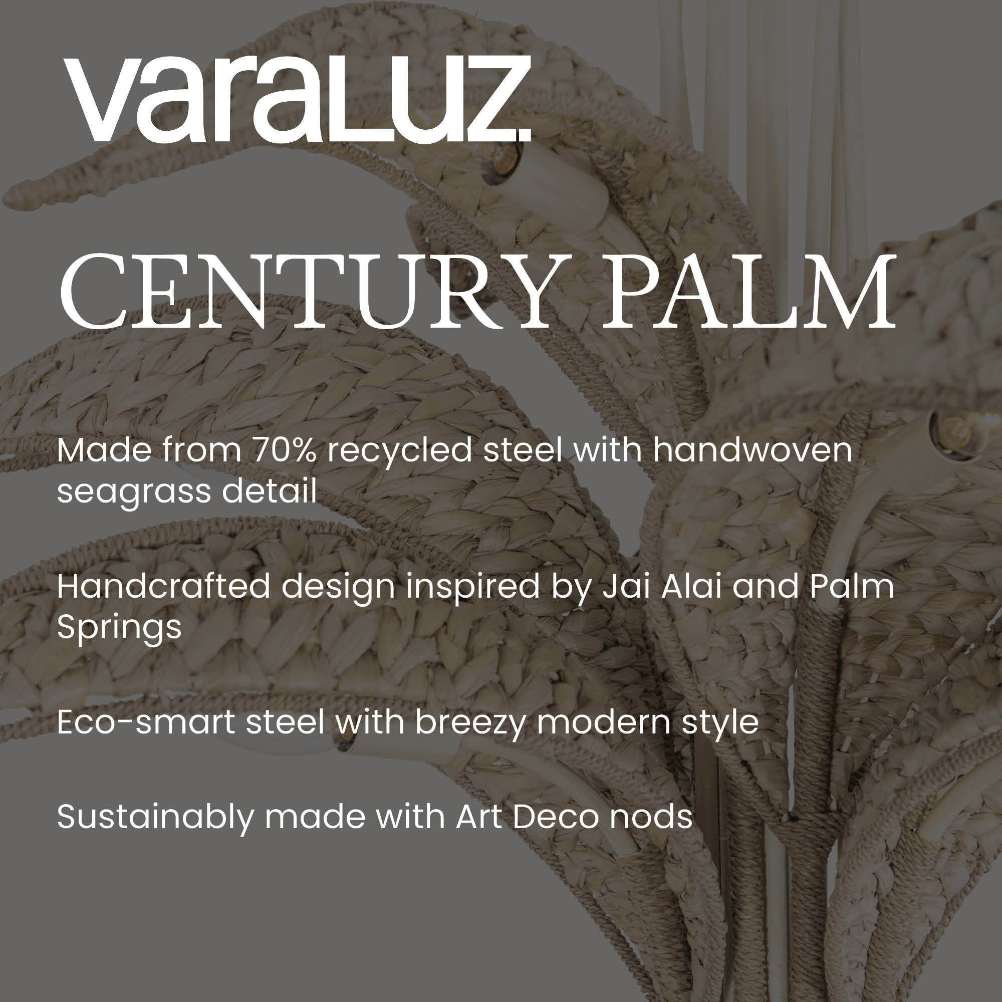 Century Palm 6 Light 38 inch Country White Chandelier Ceiling Light