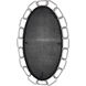 Chains of Love 40 X 24 inch Matte Black and Textured Silver Wall Mirror