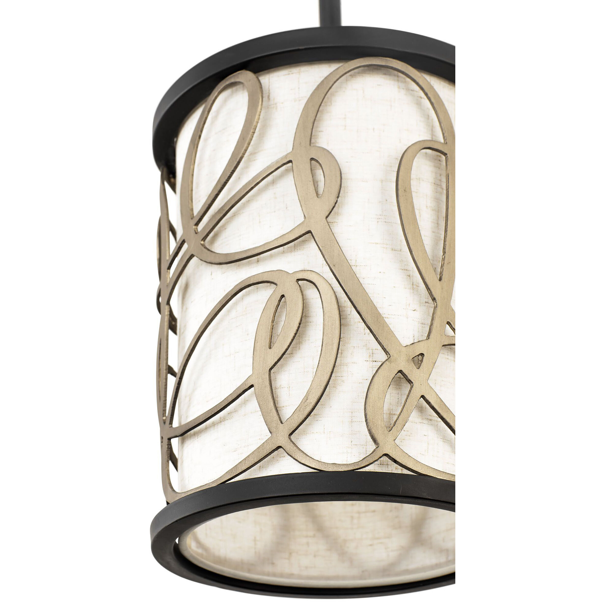 Scribble 1 Light 8 inch Matte Black Mini Pendant Ceiling Light, Smithsonian Collaboration