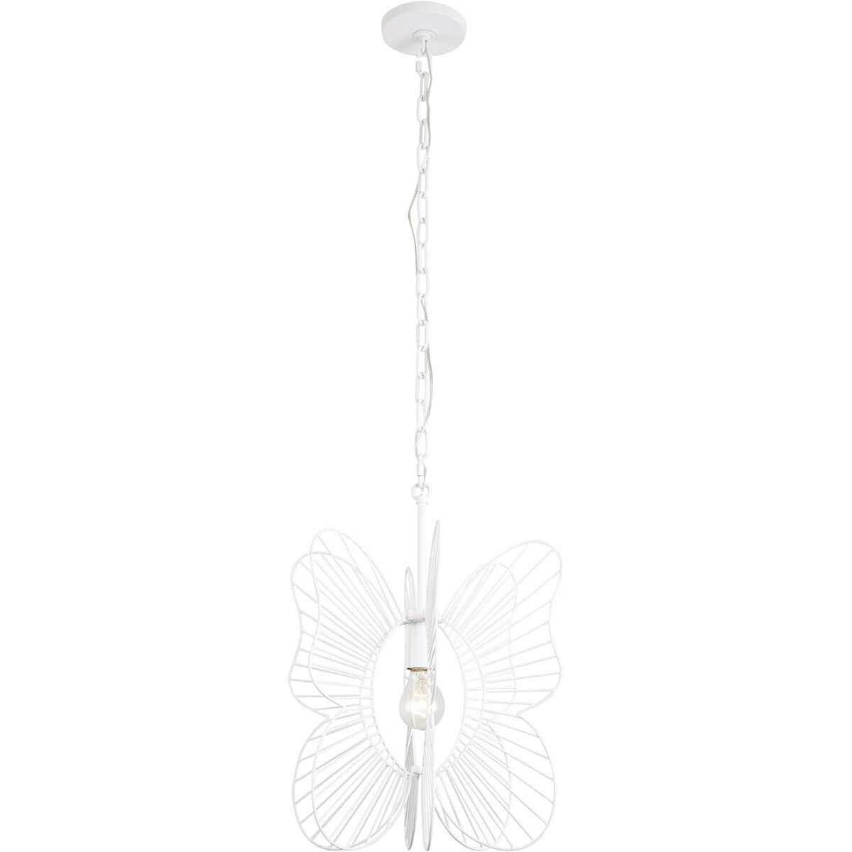 Monarch 1 Light 14.75 inch White Pendant Ceiling Light