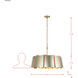 Peep Show 5 Light 24 inch Sunwashed Silver and Brushed Sienna Pendant Ceiling Light