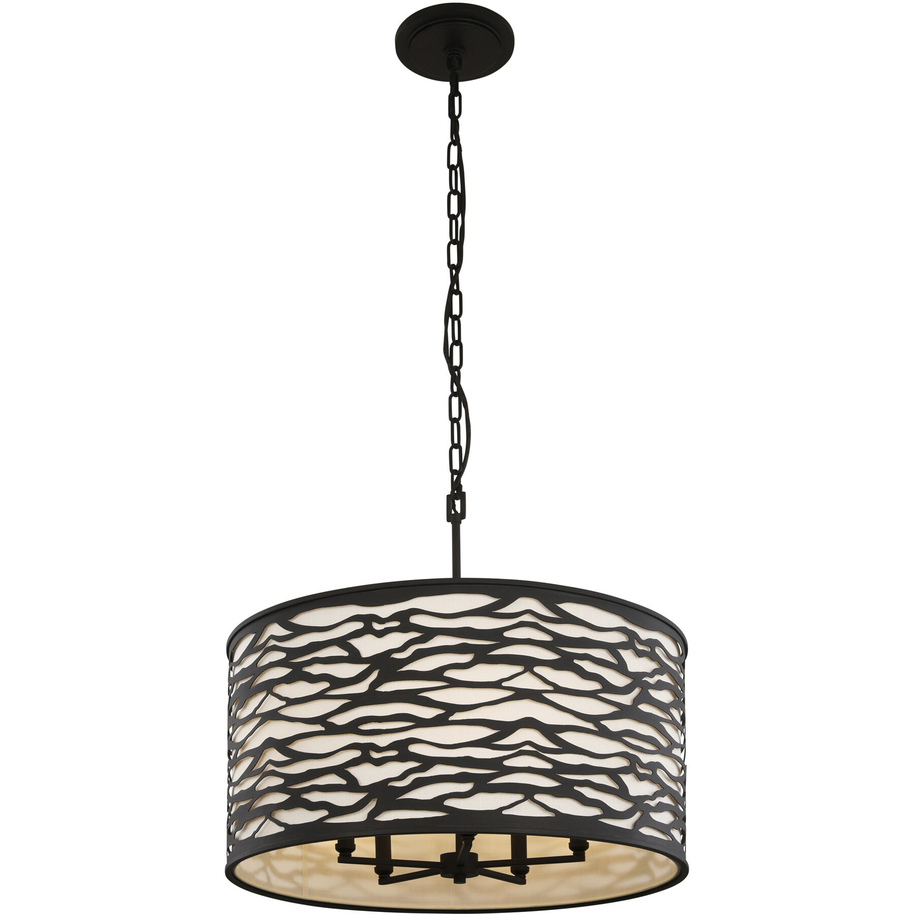 Kato 5 Light 24 inch REF Pendant Ceiling Light in Carbon Black