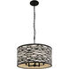 Kato 5 Light 24 inch REF Pendant Ceiling Light in Carbon Black
