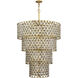 Windsor 21 Light 40 inch French Gold and Matte Black Chandelier Ceiling Light
