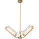 Mingle 3 Light 31.25 inch Satin Brass Chandelier Ceiling Light
