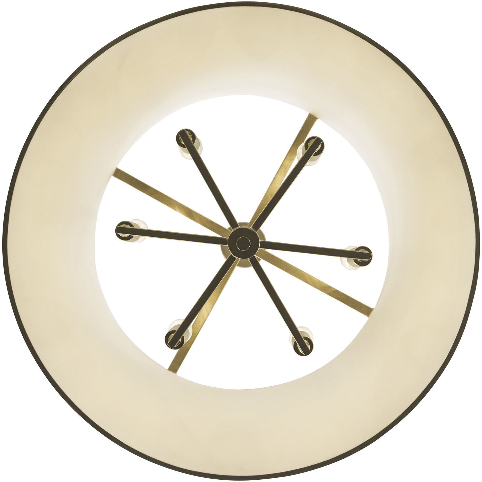 Coco 6 Light 24 inch Matte White/French Gold Pendant Ceiling Light