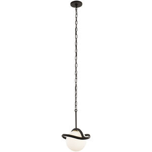 Black Betty 1 Light 11 inch Carbon and French Gold Mini Pendant Ceiling Light