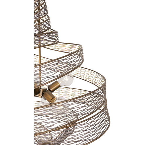 Flow 6 Light 26 inch Hammered Ore Pendant Ceiling Light