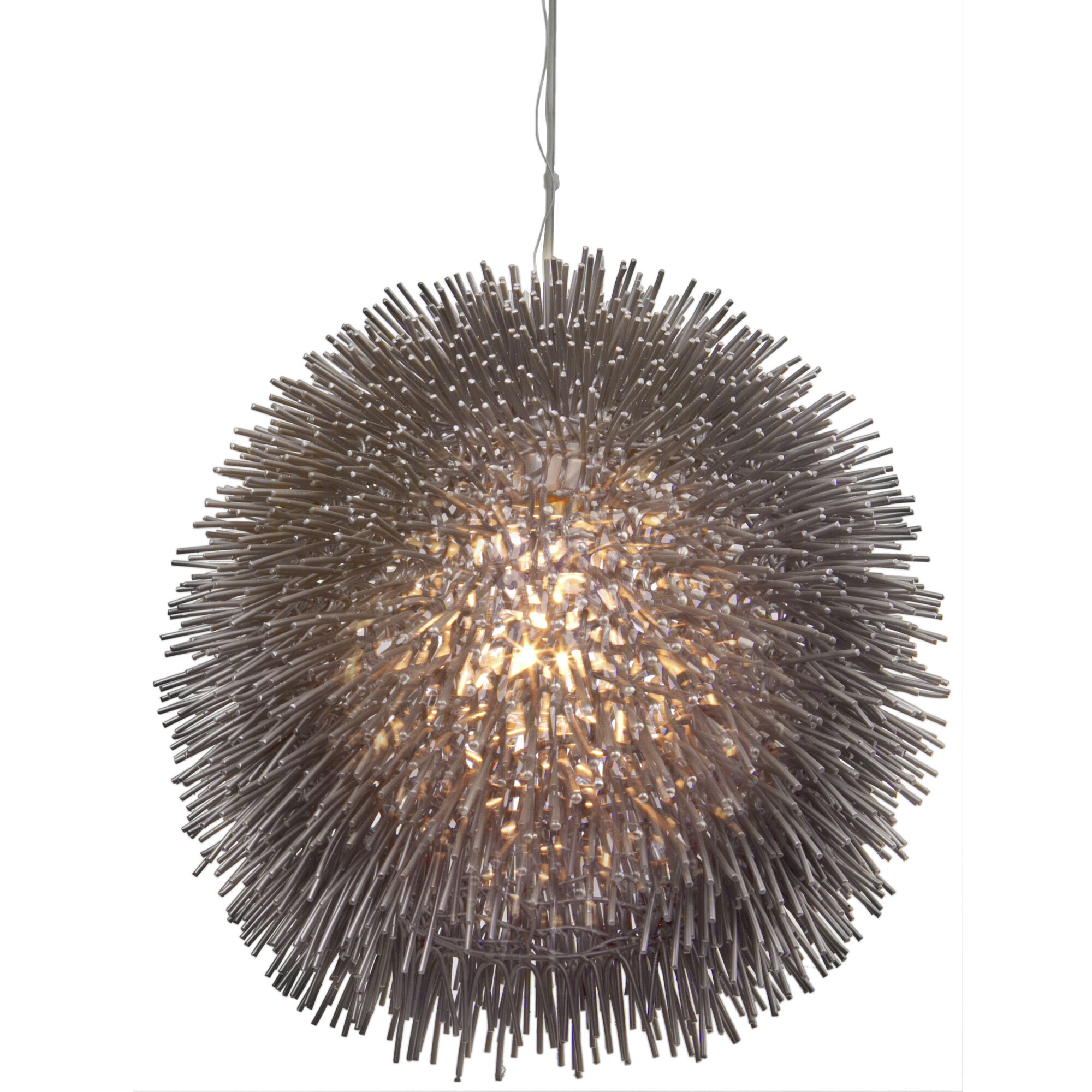 Urchin 1 Light 13 inch Painted Chrome Pendant Ceiling Light