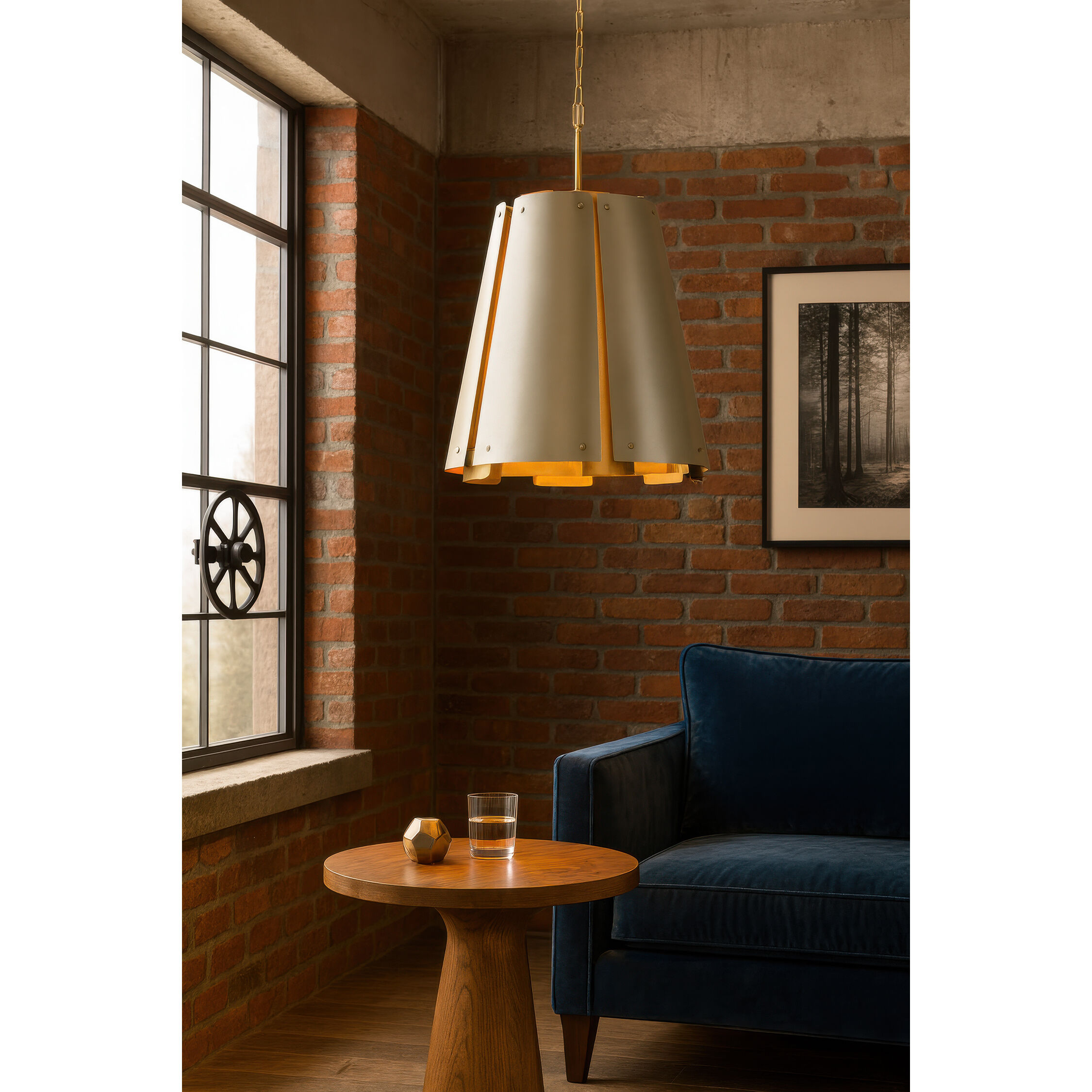 Peep Show 6 Light 16 inch Sunwashed Silver and Brushed Sienna Foyer Pendant Ceiling Light