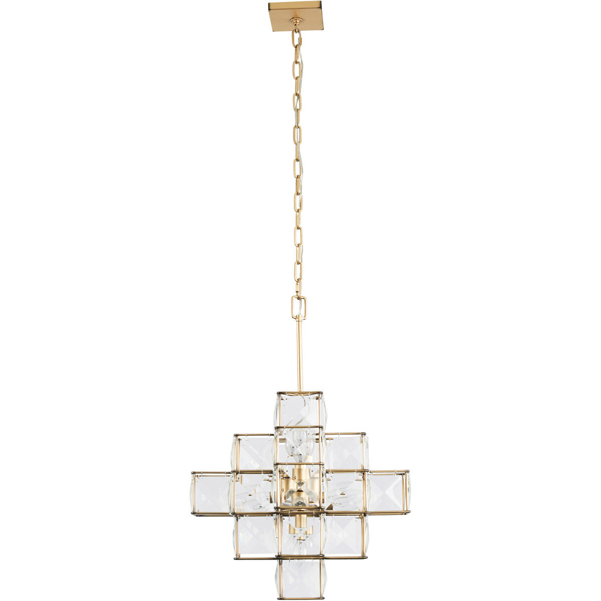 Cubic 6 Light 18.5 inch Calypso Gold Pendant Ceiling Light