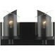 So Inclined 2 Light 11 inch Black Bath Vanity Wall Light