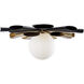 Daphne 1 Light 18 inch Matte Black and French Gold Convertible Flush Mount Ceiling Light