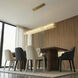 Golden Ratio 1 Light 43.3 inch Satin Gold Linear Pendant Ceiling Light