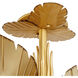 Banana Leaf 3 Light 24 inch Gold Semi-Flush Ceiling Light