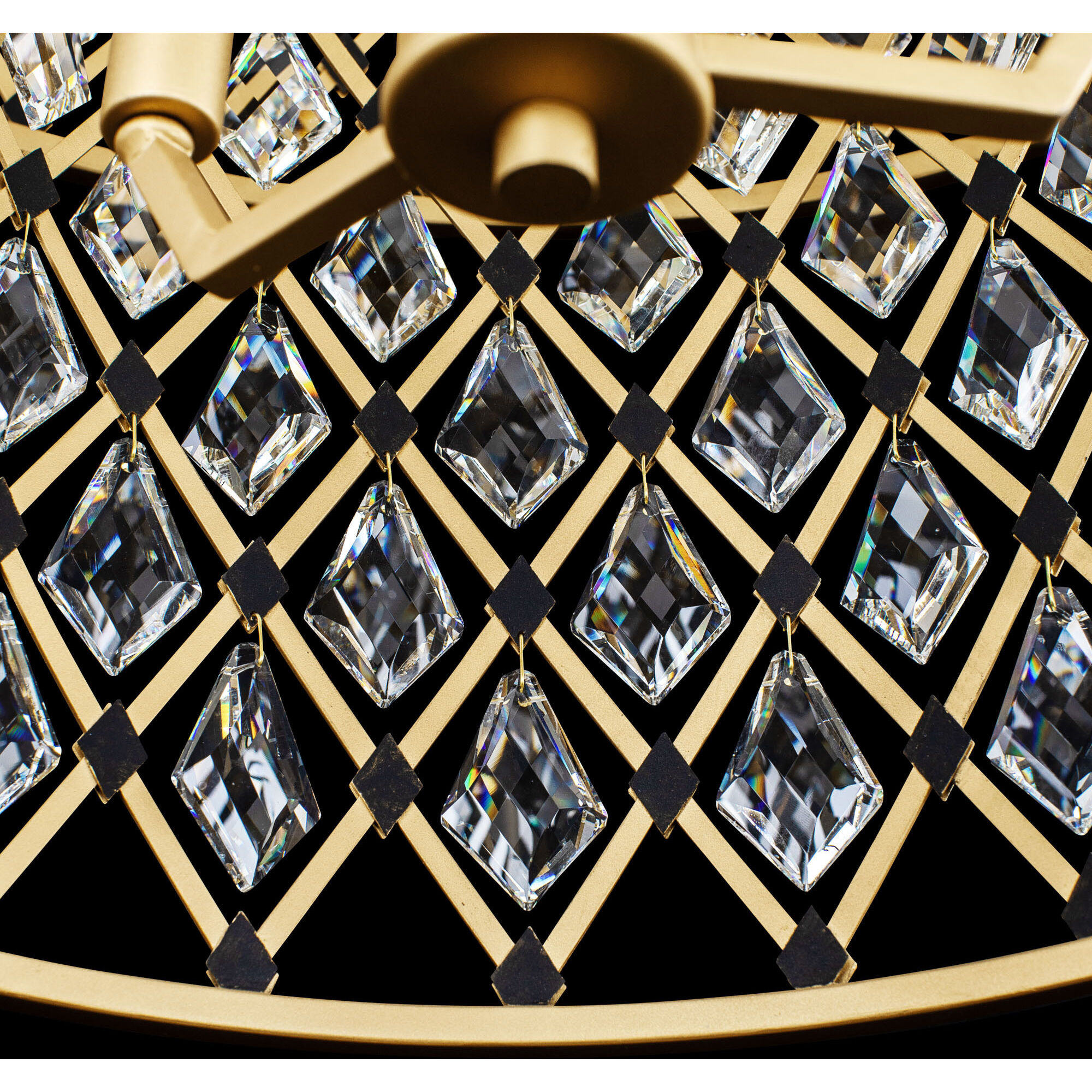 Windsor 7 Light 24.75 inch French Gold and Matte Black Chandelier Ceiling Light