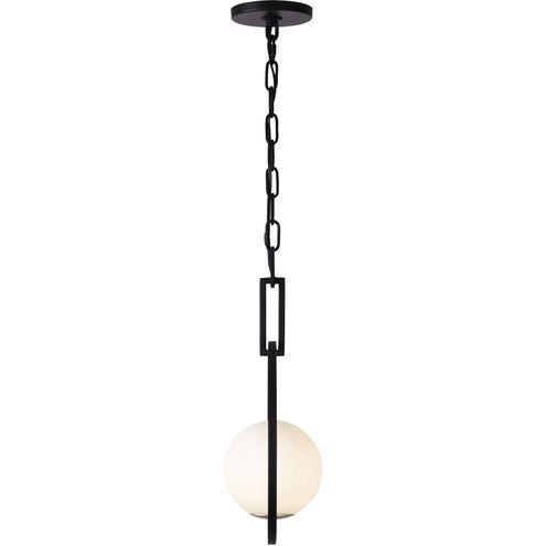 Stopwatch 1 Light 12 inch Matte Black and French Gold Pendant Ceiling Light