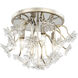 Wildflower 4 Light 19 inch Gold Dust Semi-Flush Ceiling Light, Smithsonian Collaboration