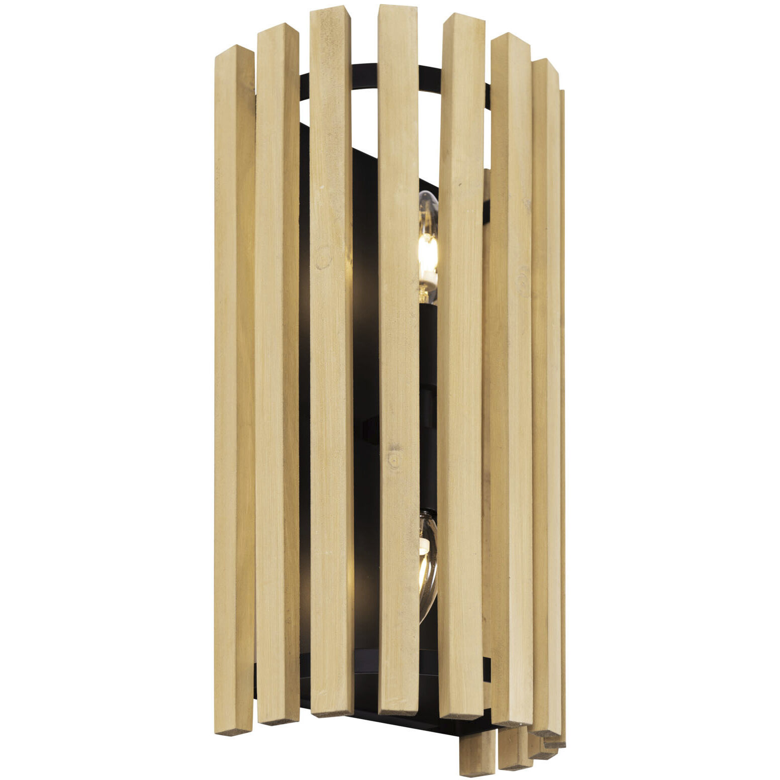 Suratto 2 Light 8 inch Matte Black and Honey Blonde Wall Sconce Wall Light