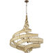 Flow 8 Light 36 inch Baguette and Natural Rattan Pendant Ceiling Light in Baguette/Natural Rattan, Smithsonian Collaboration