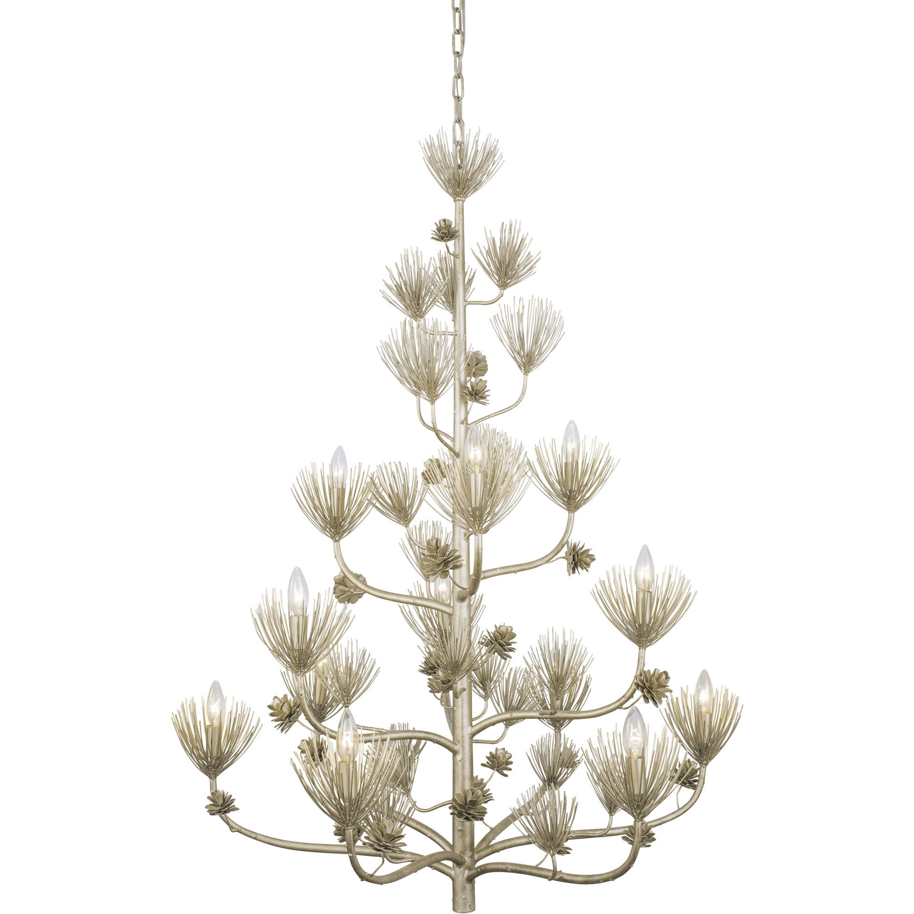 Pinion 12 Light 40 inch Zen Gold Chandelier Ceiling Light
