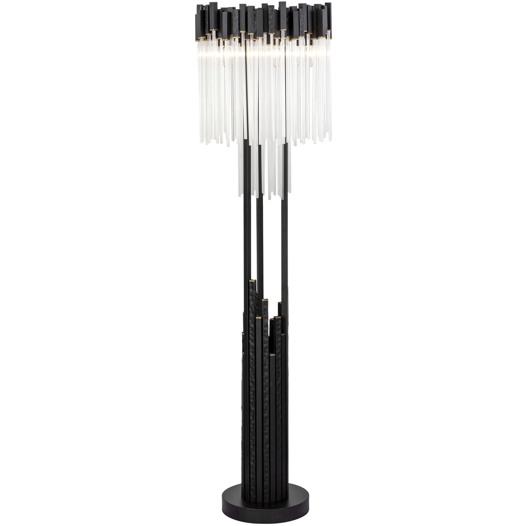 Matrix 68 inch 5 watt Matte Black and French Gold Floor Lamp Portable Light in Matte Black/French Gold