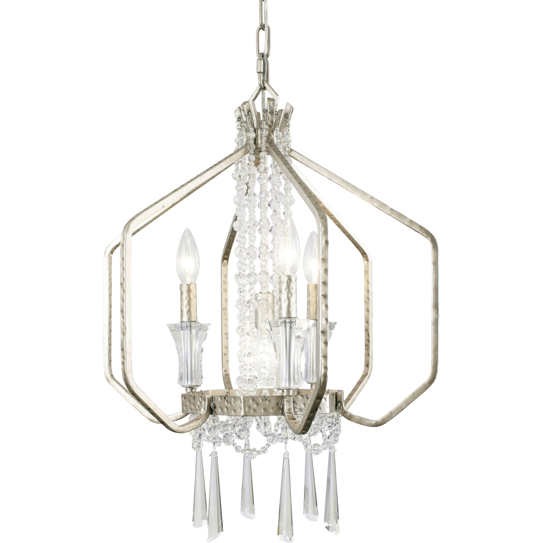 Barcelona 4 Light 18 inch Transcend Silver Pendant Ceiling Light