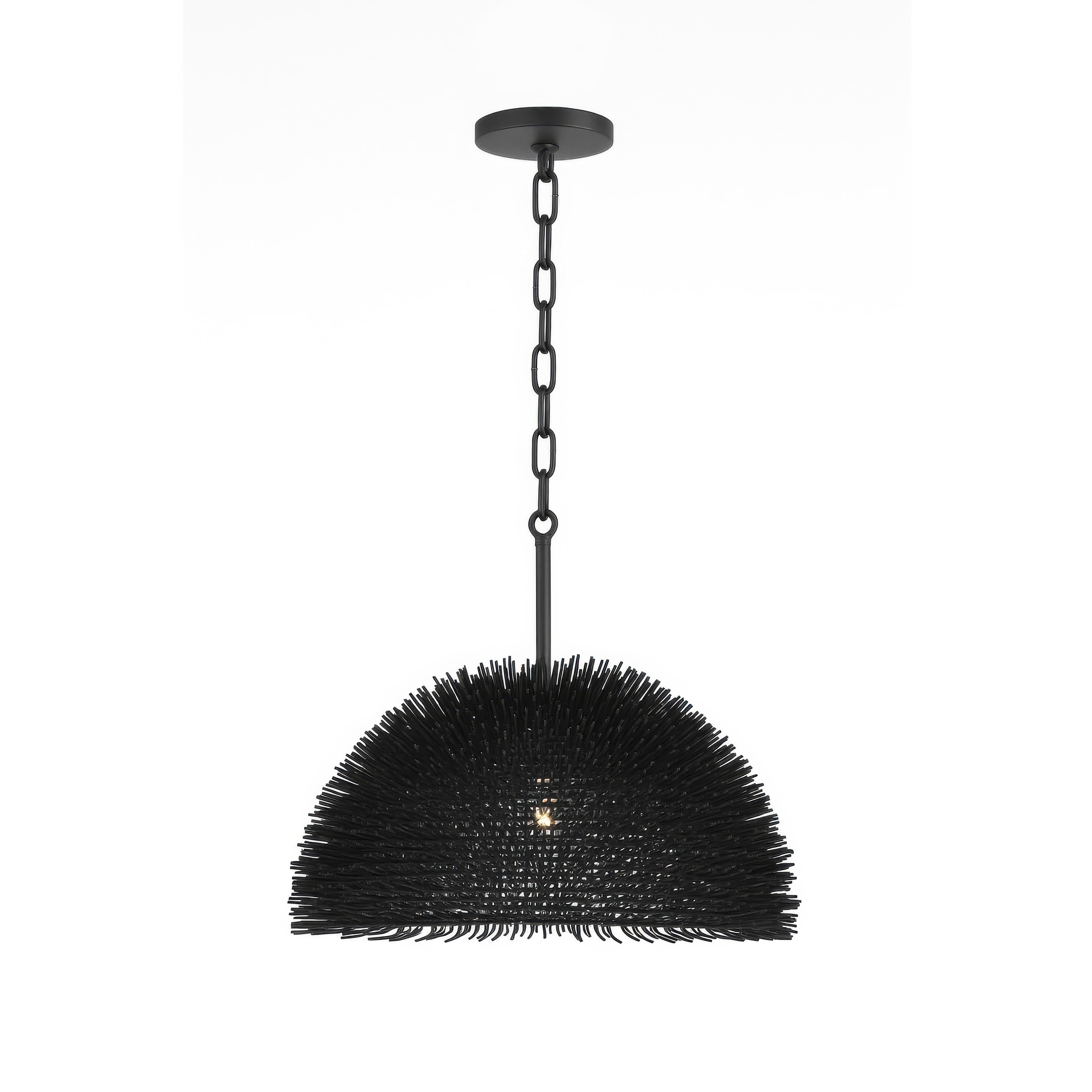 Urchin 1 Light 18 inch Black Mini Pendant Ceiling Light