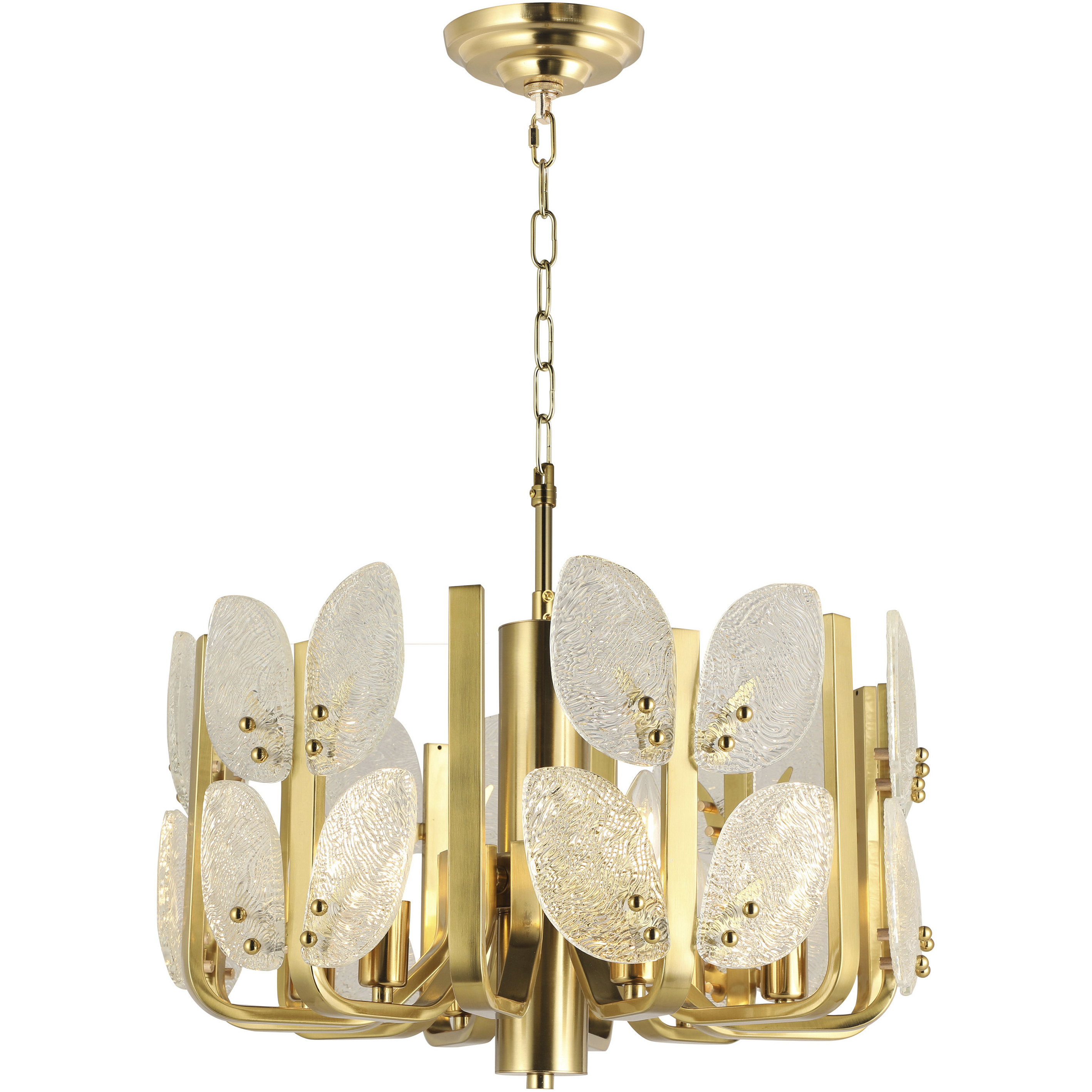 Brass Tax 6 Light 19.7 inch Satin Brass Chandelier Ceiling Light