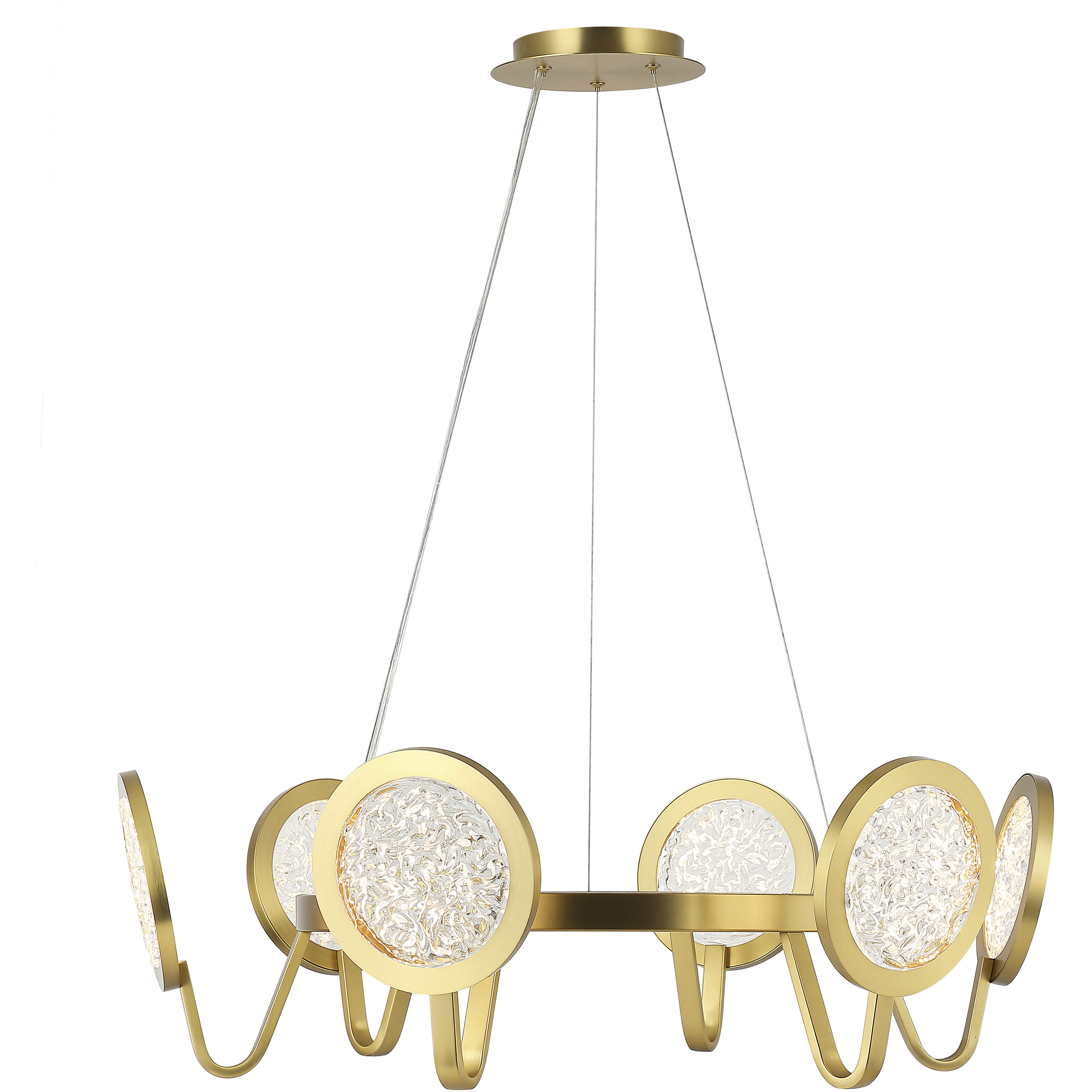 Sherlock 6 Light 32 inch Satin Brass Pendant Ceiling Light