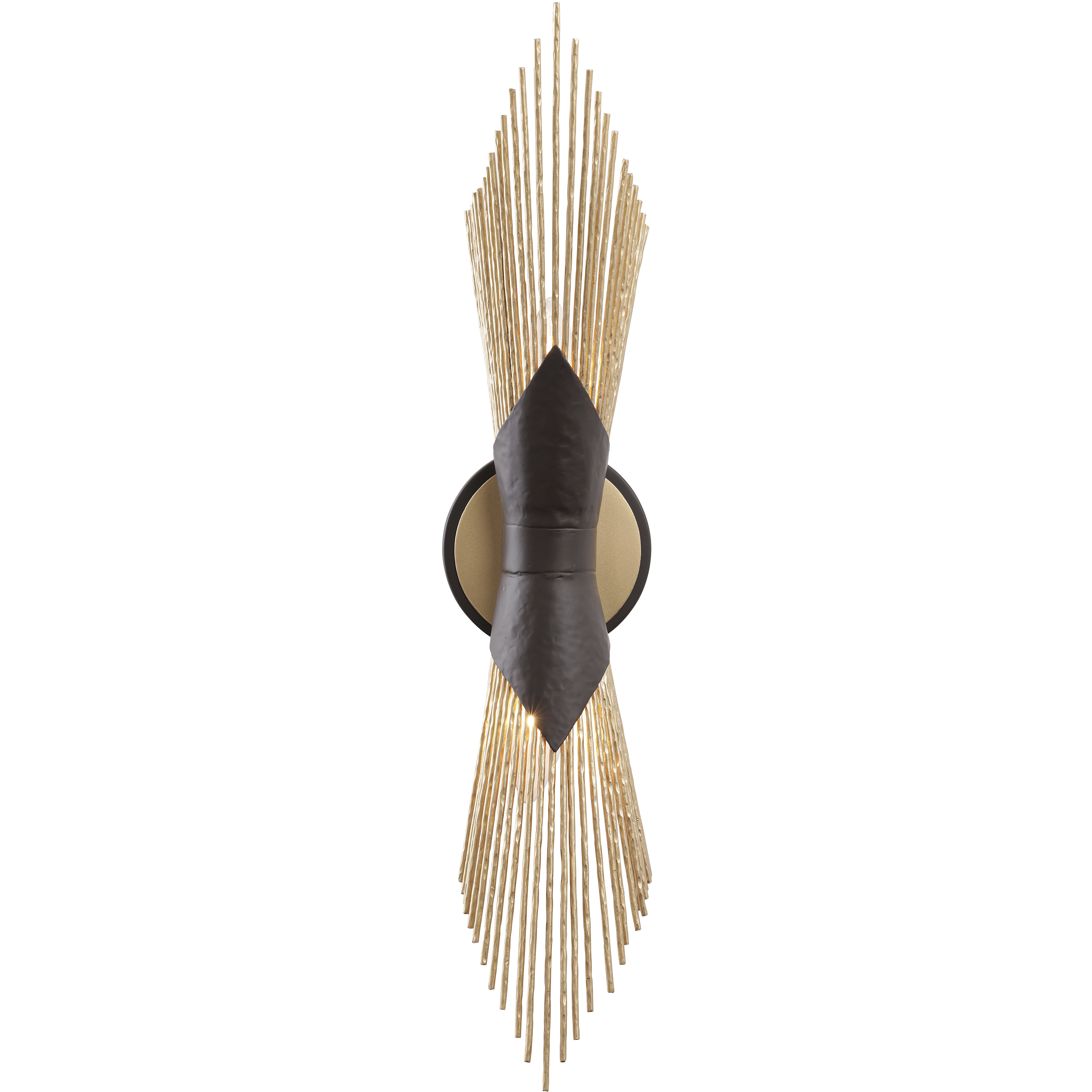 Aristocrat 2 Light 4.5 inch Dark Bronze and French Gold Wall Sconce Wall Light